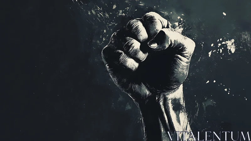 Rebellion's Sculptured Grip: Defiant Fist Monument.