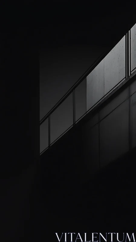 Silent corridor of shadows and steel in nocturne geometry.