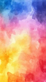 Multicolor vertical watercolor wash blends warm and cool tones.