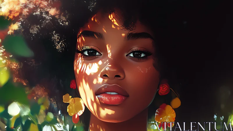 Sunlit portrait of a dreamy garden muse in gentle bloom.