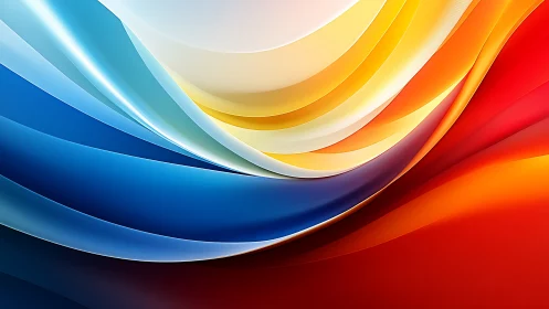 Layered abstract color curves form overlapping flowing bands