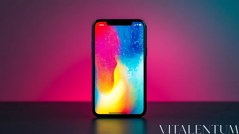Vibrant smartphone display showcasing stunning color spectrum