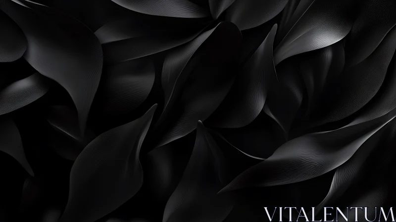 Shadowed velvet petals fold into an abstract midnight tide