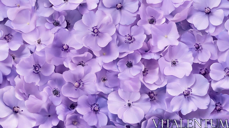 Delicate Purple Blooms in Full Radiant Splendor.