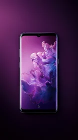 Purple Ink Abstraction Smartphone Wallpaper.