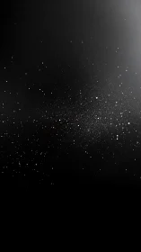 Glittering dust particles drifting through dark void space.