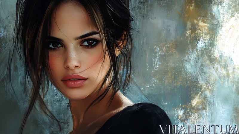 Stormlit gaze pauses where brushstrokes blur into memory