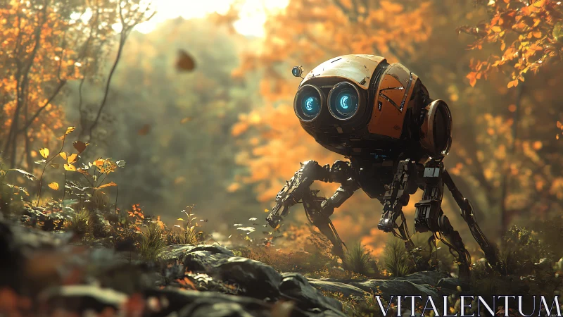 Quadruped survey robot navigates autumn forest with optic sensors