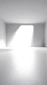 Soft daylight pours into a peaceful empty white room