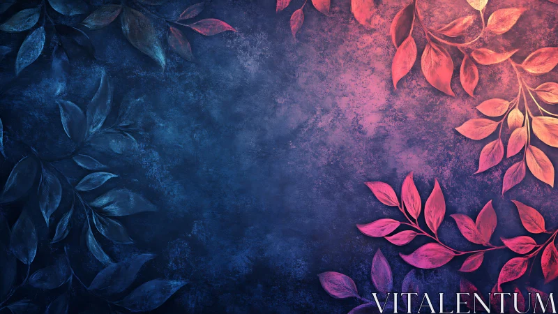 Midnight coral leaves quietly trade secrets with twilight