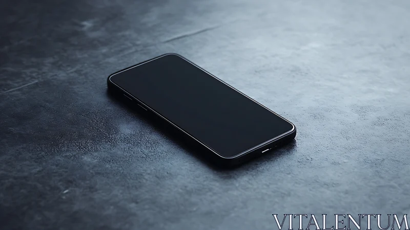 Modern Phone on Dark Surface.
