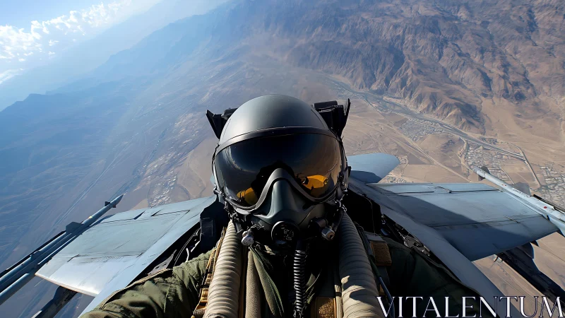 Jet fighter pilot cockpit selfie captures dynamic aerial roll