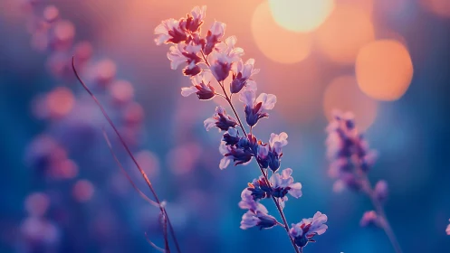 Dreamy Wildflower Garden at Golden Hour.