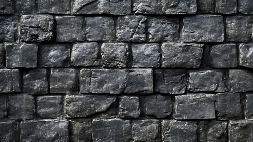 Weathered dark stone wall captures rugged medieval texture