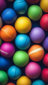 Chromatic foam spheres with micro-surface fracture mapping.