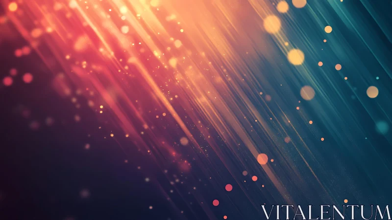 Abstract glowing lines and bokeh lights in vibrant digital art.