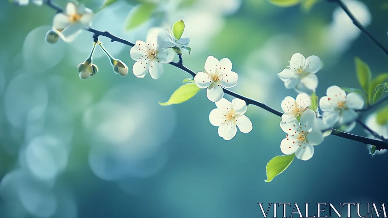 Delicate Spring Blossoms: Soft Focus Botanical Study.