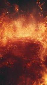 Inferno's Roiling Crown: Flames Dance Through Chaos.