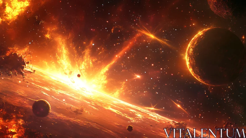 Stellar-scale coronal eruption engulfing tilted molten exoplanetary