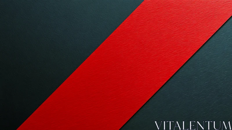 Diagonal red stripe on textured dark graphite surface.