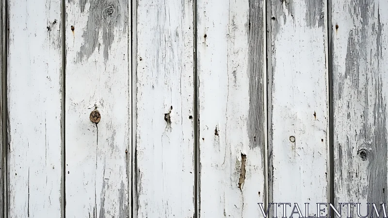 Weathered white wooden boards with peeling paint texture.