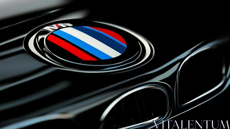 Racing stripes ignite on a glossy black performance grille.