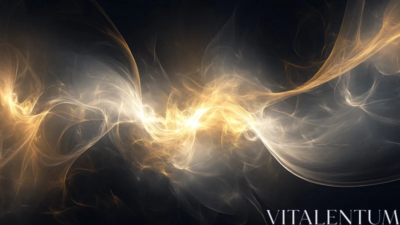 Luminescent energy filaments intertwine across a dark void