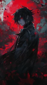Dark anime antihero turns under blood-red lunar eclipse