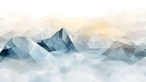 Polygon peaks breathe morning light above misty silence