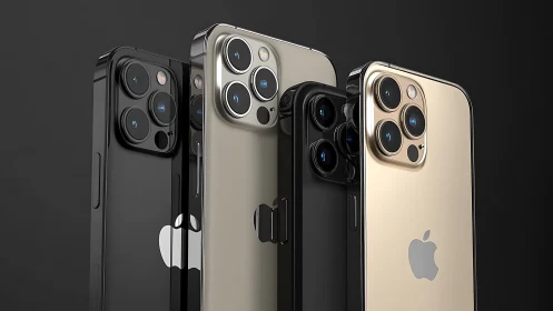 Premium iPhone 14 Pro models showcase advanced camera technology.
