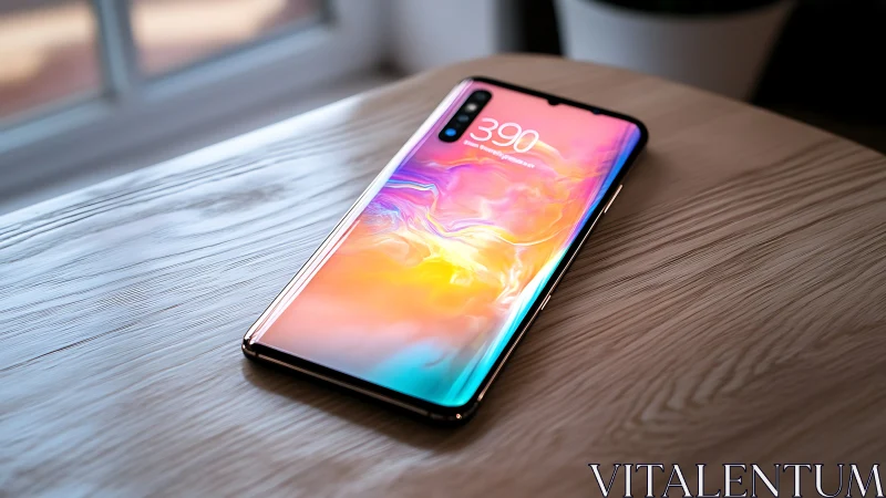 Liquid Dreams Dance Across Glass: Modern Smartphone's Glowing Portal