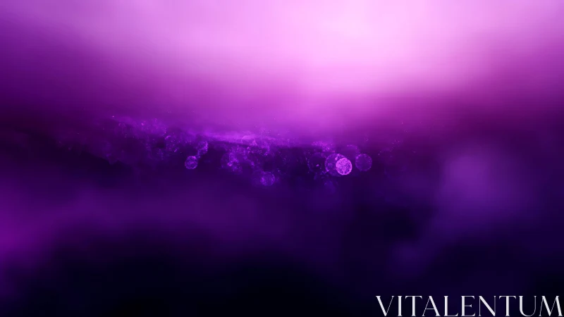 Abstract purple bokeh lights with dreamy atmospheric haze effect.