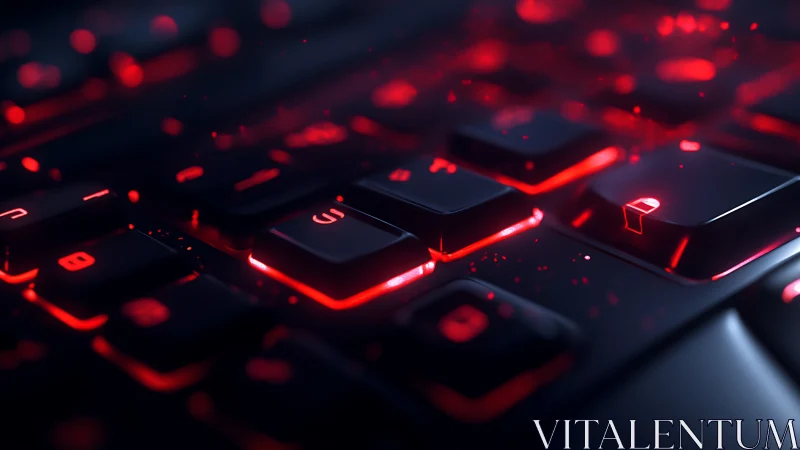 Midnight glow over a gaming keyboard in quiet focus.