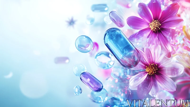 Capsule Dream Blooms: Where Wellness Floats in Color.