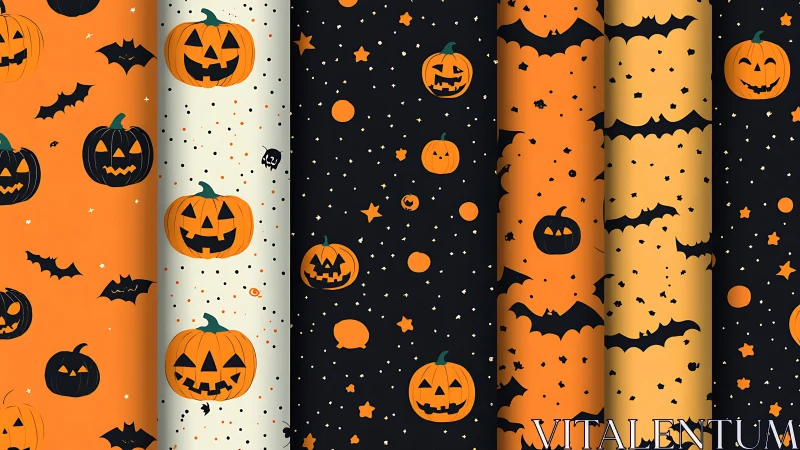 Pumpkin constellations dance across candy-bright Halloween rolls