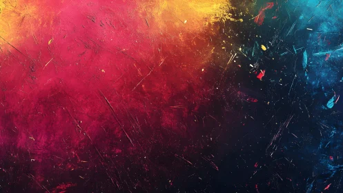 Vibrant abstract textured background with bold color gradients.