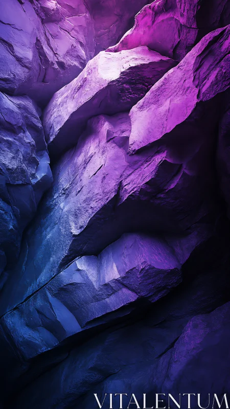 Violet canyon rock faces glow with deep neon gradients.