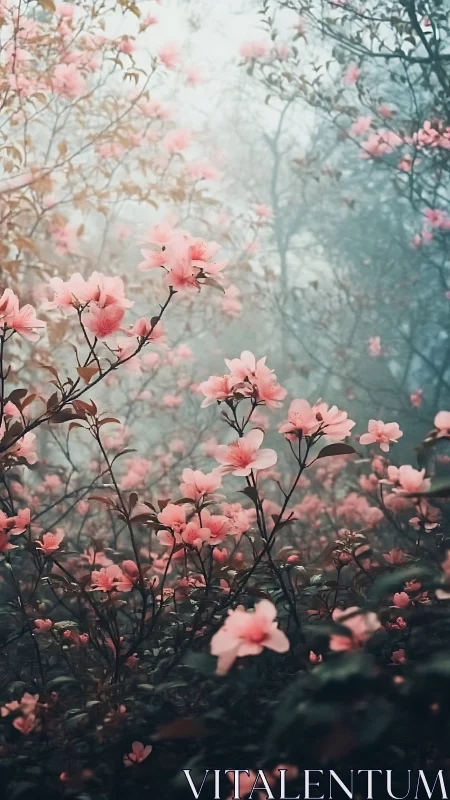 Atmospheric Magnolia Grove: Volumetric Botanical Depth Study.