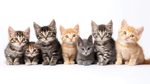 Adorable Kittens in a Row Display Charm.