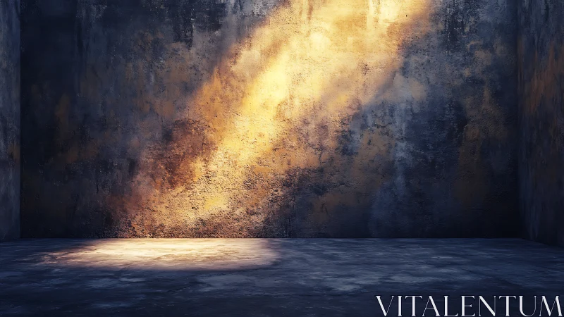 Sunlit concrete chamber where quiet dust learns to glow.