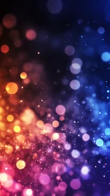 Vibrant bokeh lights merge in deep multicolor gradient.