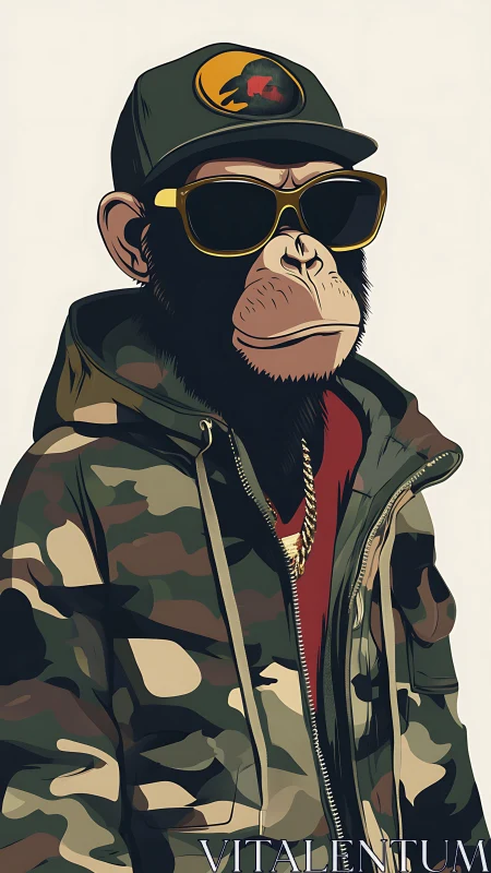 Streetwise chimp commander coolly owns the urban jungle