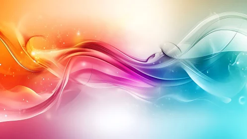 Chromatic light waves flowing across luminous gradient.