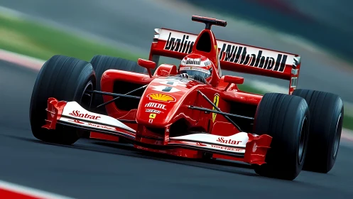 Scarlet rocketstorm carving asphalt ribbons at full roar.