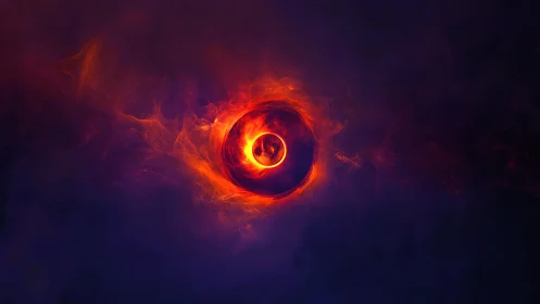Solar ember eye opens quietly inside a storm of nebula fire