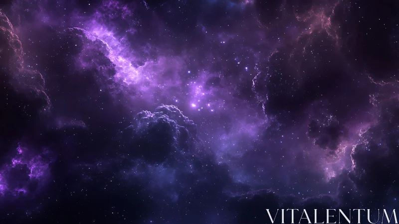 Nebula velvet skies swirling in luminous violet hush.