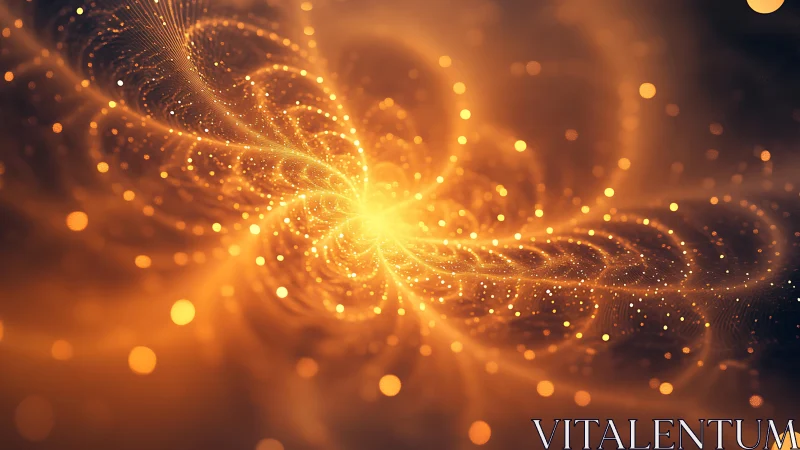 Glowing golden energy spiral swirling with gentle stardust.