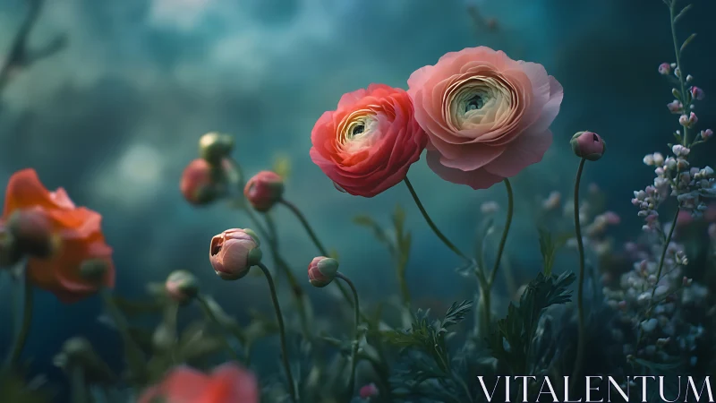 Blooming Magic: Ranunculus Dreams in Soft Light.
