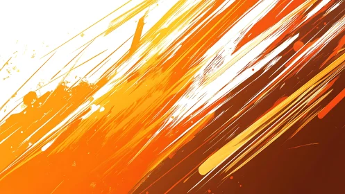 Dynamic orange abstract brush stroke background in modern style.