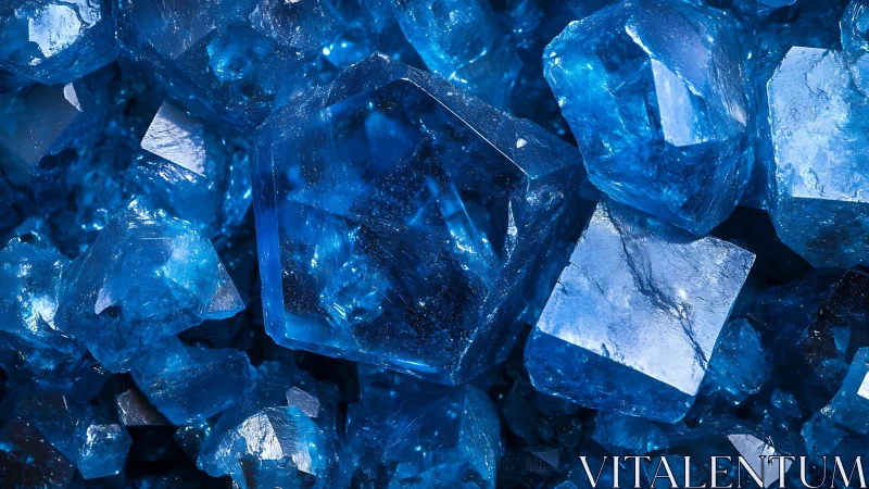 Gleaming blue crystals invite a closer look at their cool depths